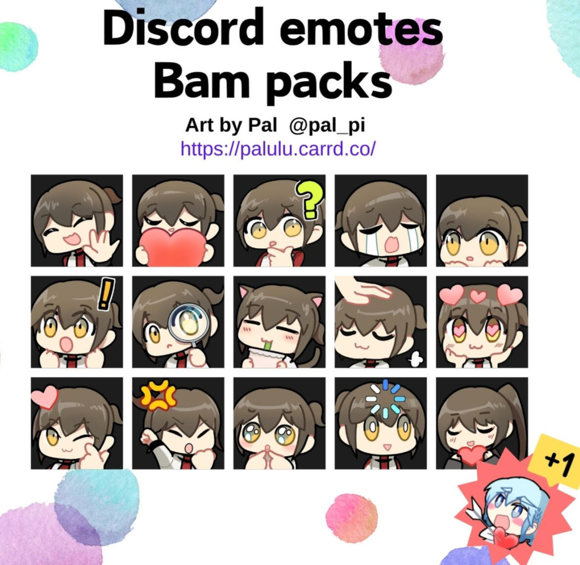 Discord emotes:Bam packs(Free) Emotes x15pcs (+1 Khun!)